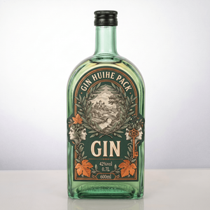 600 ml bogenf&ouml;rmiger langer Halsglasflaschenflasche