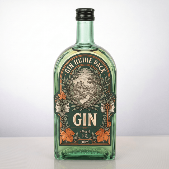 600 ml bogenf&ouml;rmiger langer Halsglasflaschenflasche