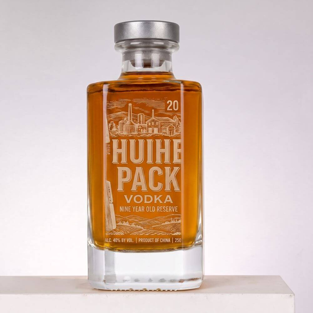 Rechteckige Prisma Clear Mini Glass Spirituosenflasche 250 ml