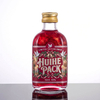 50 ml quadratische Schnapsflaschen aus transparentem Flintglas mit Alkohol