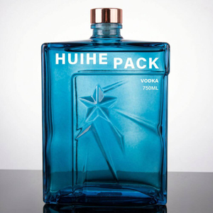 STAR-Embossed Square Leere Glasfl&uuml;ssigkeitsflasche zum Verkauf