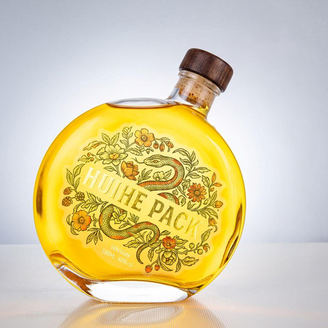 Einzigartiges Design sph&auml;risch klare Glasgienflasche Flasche Flasche
