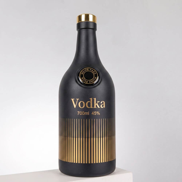 Abgerundete Knollenzylinderglasflaschenflasche Flasche